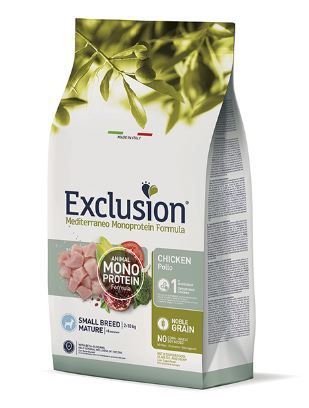 Exclusion Mediterranean Noble Grain Senior Small Breed Pollo