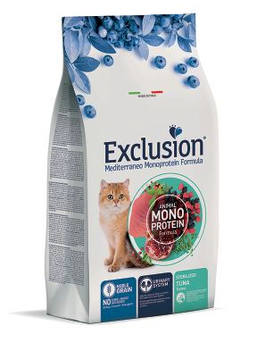 Exclusion Mediterranean Monoprotein Tonno per Gatti Sterilizzati