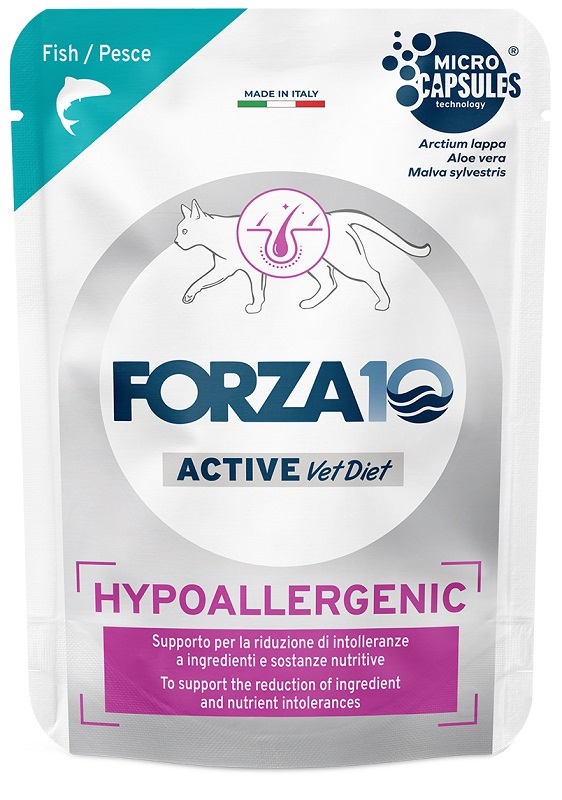 Forza10 Hypo Active Pesce: Umido Dietetico per Gatti Sensibili