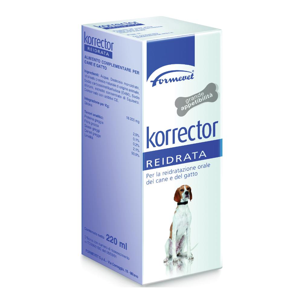 Korrector Reidrata 220ml: Soluzione per Cani e Gatti