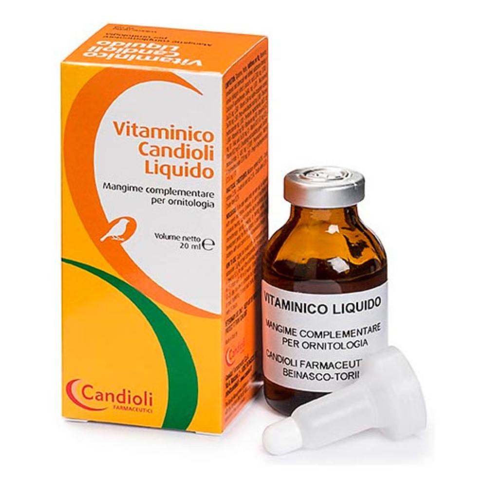 Vitaminico Candioli Liquido 20ml per Uccelli e Ornitologia