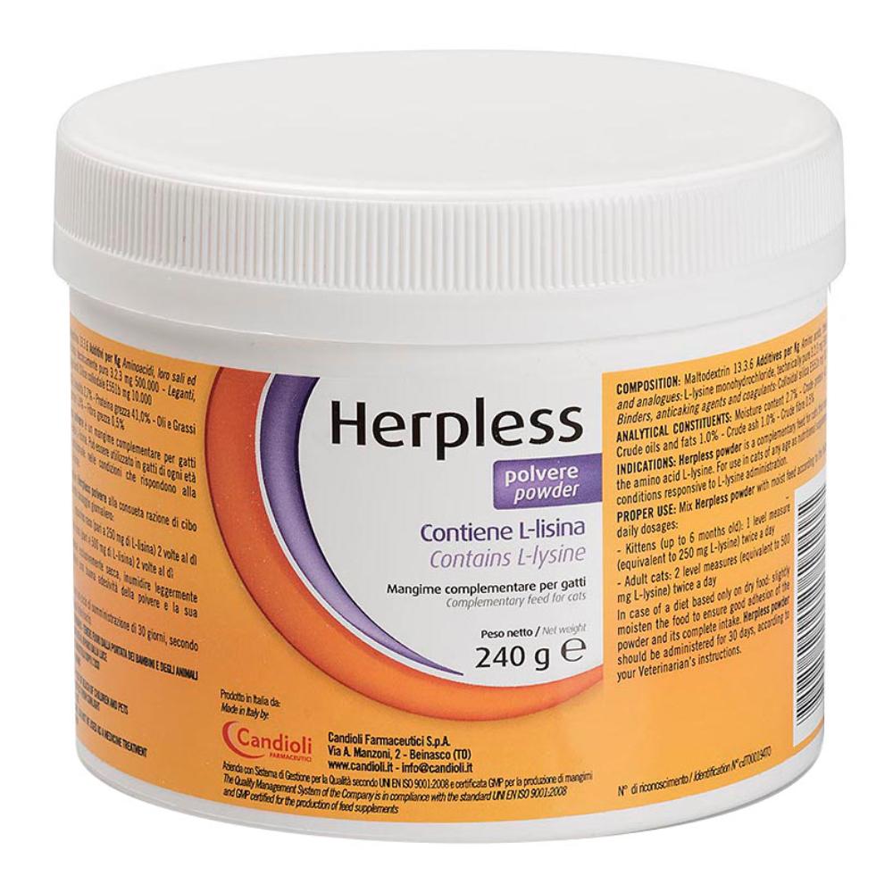 Herpless Polvere 240g: Supporto per Gatti con Herpes Virus