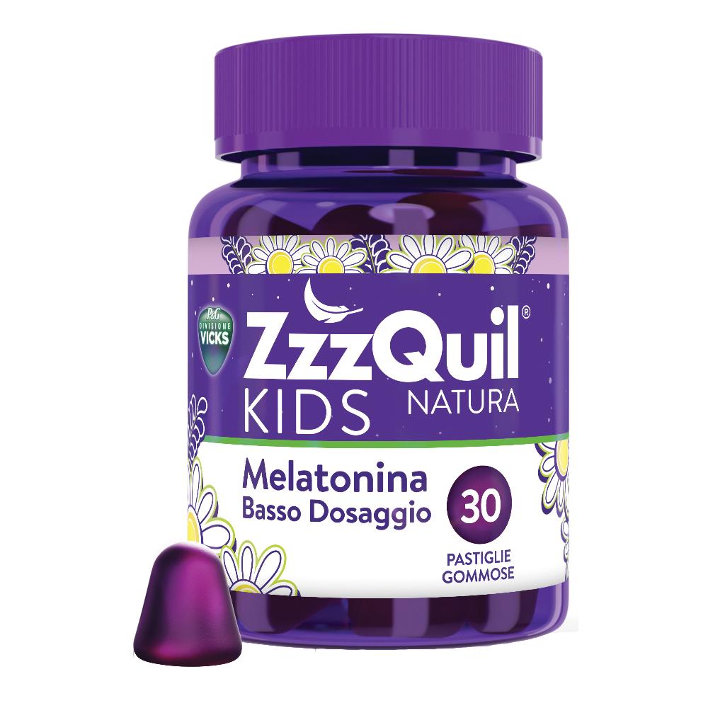 Vicks Zzzquil Kids Natura Integratore Sonno Con Melatonina Per Bambini 30 Pastiglie Gommose-image